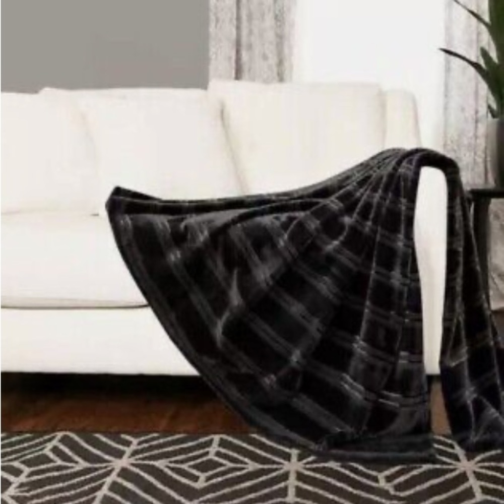 Black Velvet Throw Blanket